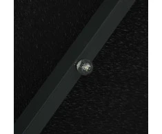 Gembinis skėtis su LED ir plieniniu stulpu, juodas, 300cm