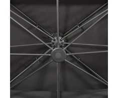 Gembinis skėtis su dvigubu viršumi, antracito, 400x300cm