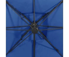 Gembinis skėtis su dvigubu viršumi, tamsiai mėlynas, 300x300cm
