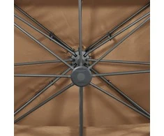 Gembinis skėtis su dvigubu viršumi, taupe spalvos, 400x300cm