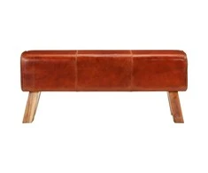 Gimnastikos arklys, rudas, 110cm, tikra oda ir mango masyvas