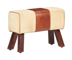 Gimnastikos arklys, rudas, 58cm, tikra oda ir mango masyvas