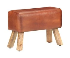 Gimnastikos arklys, rudas, 58cm, tikra oda ir mango masyvas