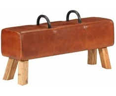 Gimnastikos arklys, rudos spalvos, 110cm, tikra oda