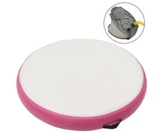 Gimnastikos kilimėlis su pompa, rožinis, 100x100x10cm, PVC