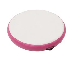 Gimnastikos kilimėlis su pompa, rožinis, 100x100x20cm, PVC