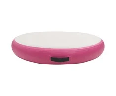 Gimnastikos kilimėlis su pompa, rožinis, 100x100x10cm, PVC