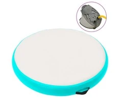 Gimnastikos kilimėlis su pompa, žalias, 100x100x10cm, PVC