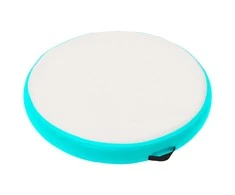 Gimnastikos kilimėlis su pompa, žalias, 100x100x15cm, PVC