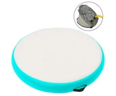 Gimnastikos kilimėlis su pompa, žalias, 100x100x20cm, PVC