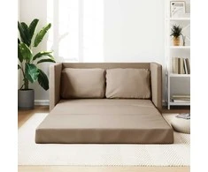Grindų sofa-lova, 2-1, kapučino, 112x174x55cm, dirbtinė oda