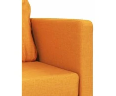 Grindų sofa-lova, 2-1, tamsiai geltona, 112x174x55cm, audinys