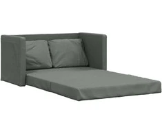 Grindų sofa-lova, 2-1, tamsiai pilka, 112x174x55cm, audinys