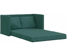 Grindų sofa-lova, 2-1, tamsiai žalia, 112x174x55cm, audinys