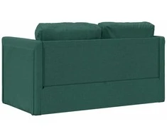 Grindų sofa-lova, 2-1, tamsiai žalia, 112x174x55cm, audinys