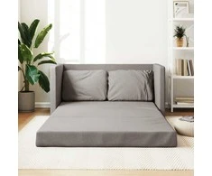 Grindų sofa-lova, 2-1, taupe spalvos, 112x174x55cm, audinys