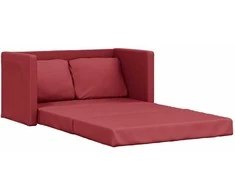 Grindų sofa-lova, 2-1, vyno, 112x174x55cm, dirbtinė oda