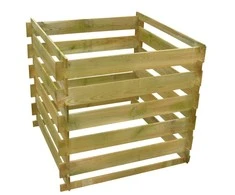 Dėžė kompostui, 0,54m3, mediena, kvadratinė, grotelių dizaino