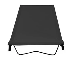 Gultai, 2vnt., juodi, 180x60x19cm, audinys ir plienas
