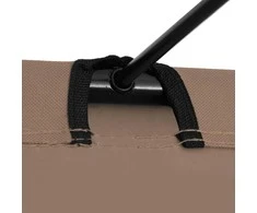 Gultai, 2vnt., taupe, 180x60x19cm, audinys ir plienas