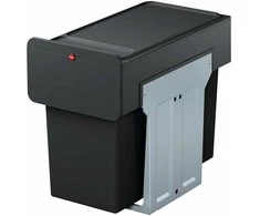 Hailo Įmontuojamas atliekų rūšiavimo kibiras EcoLine, juodas, 3x10l
