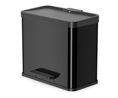 Hailo Šiukšliadėžė su pedalu Oko Duo Plus, juoda, 17l+9l, L dydžio