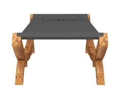 Lauko poilsio gultas, antracito, 100x188,5x44cm, mediena