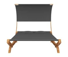 Lauko gultas su stogeliu, antracito, 165x203x126cm, mediena