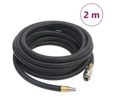Hibridinė oro žarna, juodos spalvos, 0,6", 2m, guma ir PVC