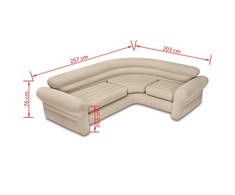 Intex pripučiama kampinė sofa, 257x203x76 cm 68575NP