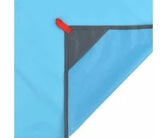 Iškylų paklotas su kuoliukais, mėlynos spalvos, 205x155cm