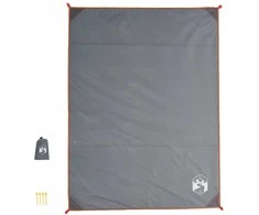 Iškylų paklotas su kuoliukais, pilkas/oranžinis, 205x155cm