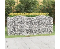 Išlenktas aukštas gabiono lovelis, 200x100x100cm, geležis