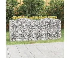 Išlenktas aukštas gabiono lovelis, 200x50x100, geležis
