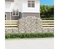 Išlenktas gabiono krepšys, 200x50x140/160 cm, geležis