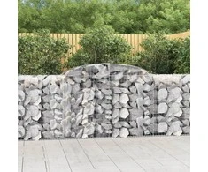 Išlenktas gabiono krepšys, 300x50x100/120cm, geležis