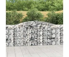 Išlenktas gabiono krepšys, 400x50x100/120 cm, geležis