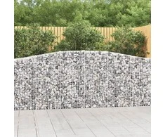 Išlenkti gabiono krepšiai, 10vnt., 400x30x100/120cm, geležis