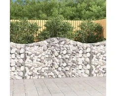 Išlenkti gabiono krepšiai, 13vnt., 200x30x100/120cm, geležis