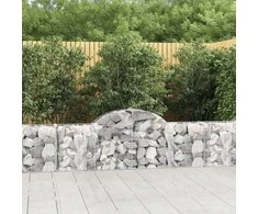 Išlenkti gabiono krepšiai, 13vnt., 200x30x60/80cm, geležis