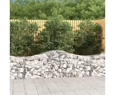 Išlenkti gabiono krepšiai, 14vnt., 200x50x60/80cm, geležis