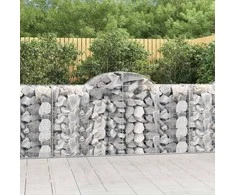 Išlenkti gabiono krepšiai, 15vnt., 200x50x100/120cm, geležis
