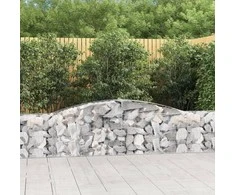 Išlenkti gabiono krepšiai, 15vnt., 400x30x60/80cm, geležis