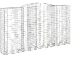 Išlenkti gabiono krepšiai, 15vnt., 400x50x220/240cm, geležis