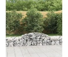 Išlenkti gabiono krepšiai, 17vnt., 300x50x40/60cm, geležis