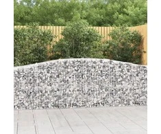 Išlenkti gabiono krepšiai, 20vnt., 400x50x80/100cm, geležis
