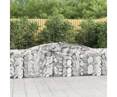Išlenkti gabiono krepšiai, 25vnt., 400x30x100/120cm, geležis