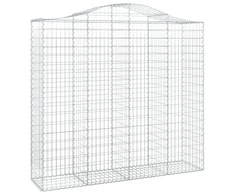 Išlenkti gabiono krepšiai, 2vnt., 200x50x180/200cm, geležis