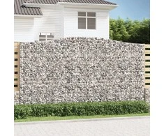 Išlenkti gabiono krepšiai, 2vnt., 400x30x220/240cm, geležis