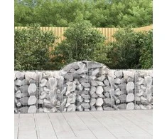 Išlenkti gabiono krepšiai, 3vnt., 200x50x80/100cm, geležis